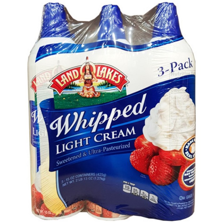 코스트코 (냉장) 휘피드 라이트크림 1.27kg(425ml x 3개) 생크림 스프레이 아이스박스+아이스팩무료