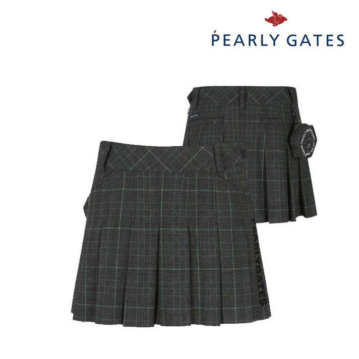 파리게이츠 골프 pearlygatesgolf여성 탈착 포켓 플리츠 큐롯 스커트 P521A3PC369_GN, 001, GN