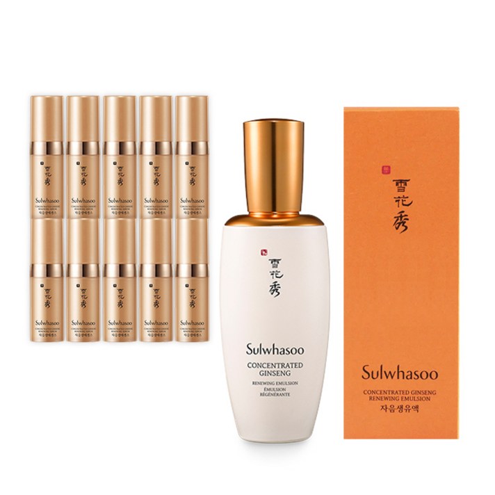 설화수 자음생수 생유액 125ml (정품) + 설화수 자음생에센스 5ml 10개, 설화수 자음생유액 + 설화수 자음생에센스 5ml 10개