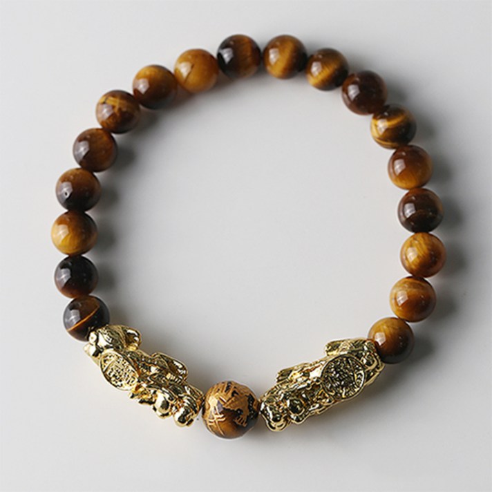 붓다스토리 골드 비휴 호안석 남자 여자 커플 원석 팔찌