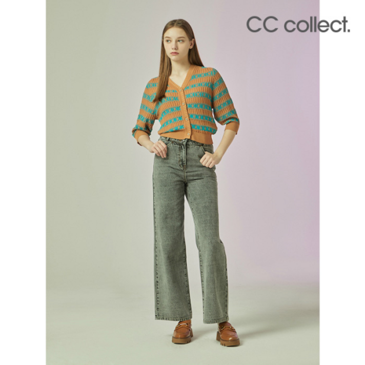 CC콜렉트 하이웨이스트 와이드 데님팬츠 GRC233PSA404 380192