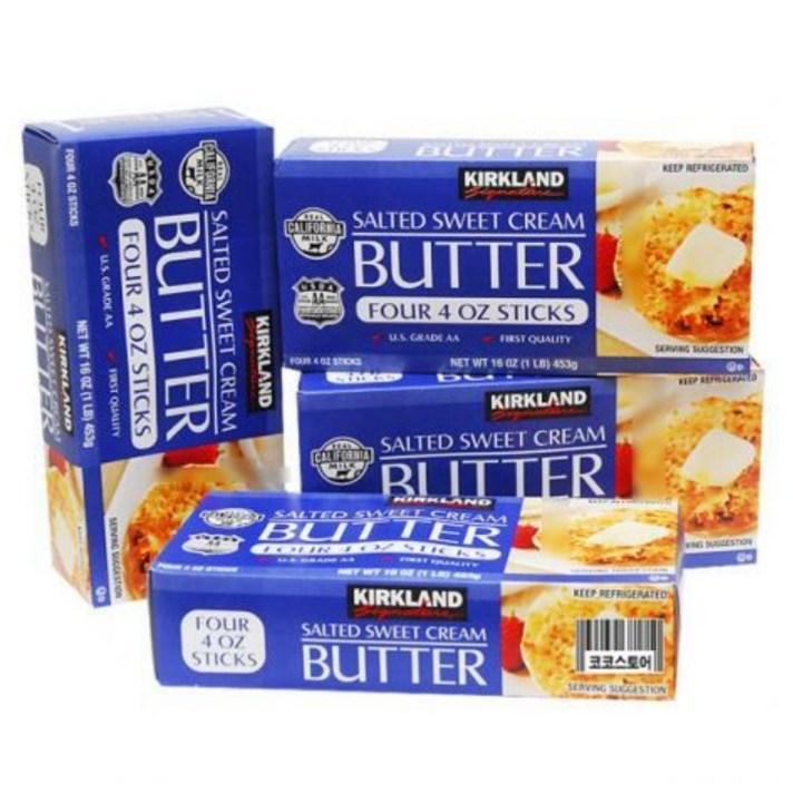 [코스트코] 커클랜드 가염버터 453G X 4 미국, 4개