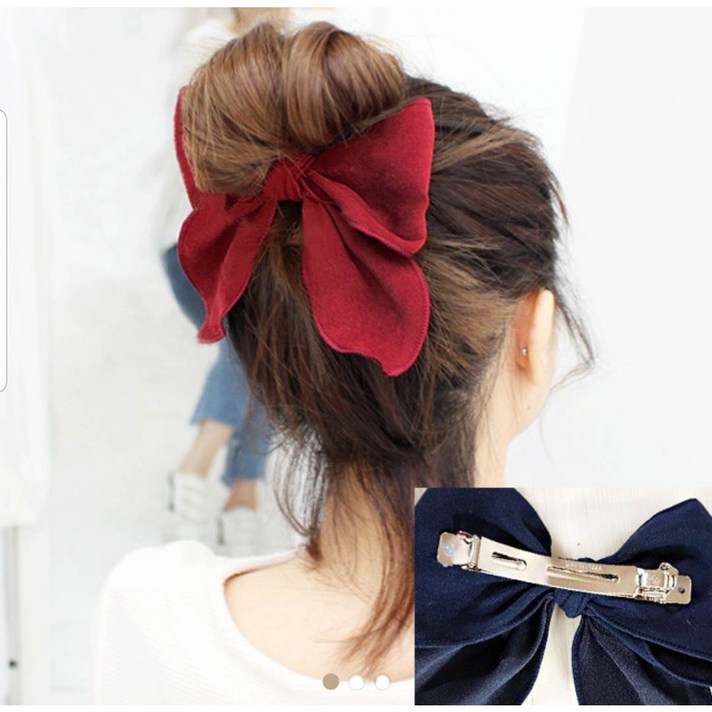 로라하 빅리본 머리핀 왕핀 리본헤어핀