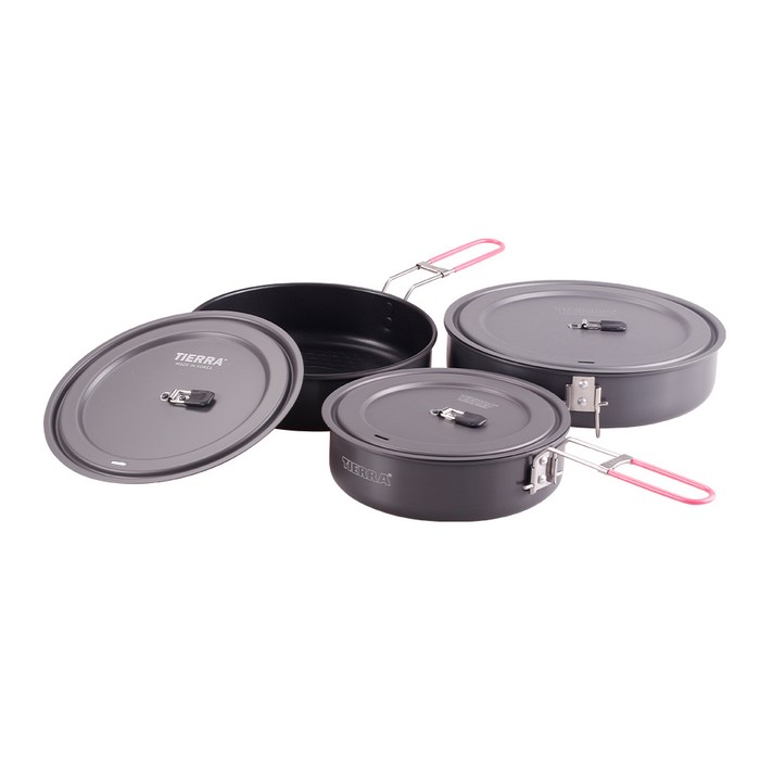 티에라 캠핑 백패킹 프라이팬 등산 낚시 아웃도어 티타늄코팅 초경량 16cm 18cm 20cm 뚜껑포함