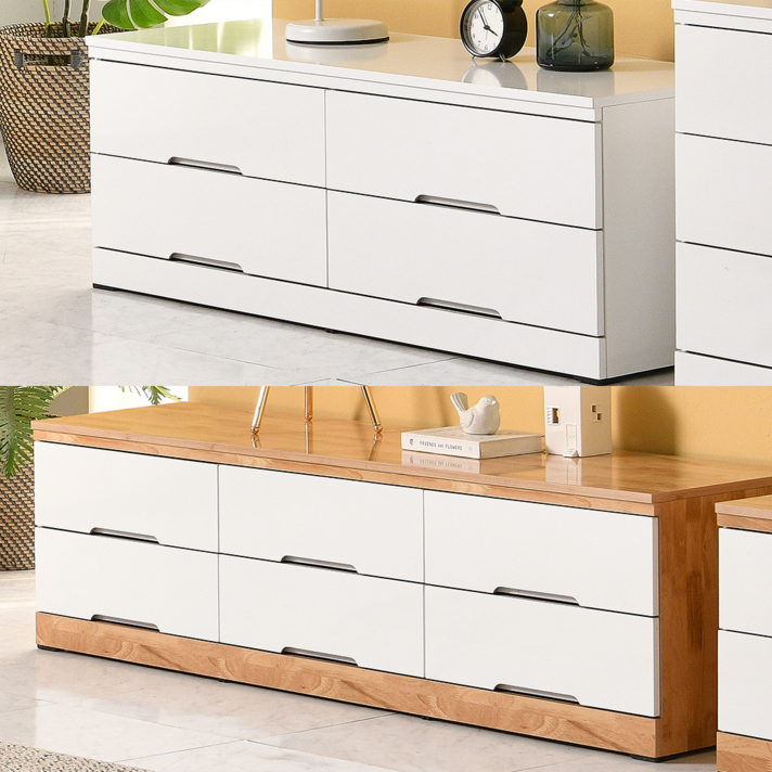  유니크퍼니처 카멜 1200 1500 2단 거실장, 하이 150cm 2단 화이트 