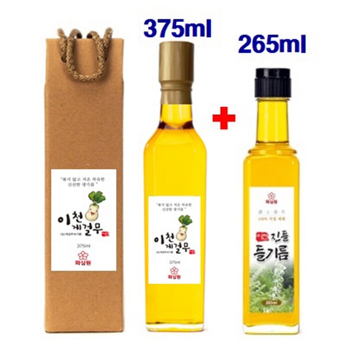 화심원 이천 게걸무 씨 기름 375ml 햇수확, 1병