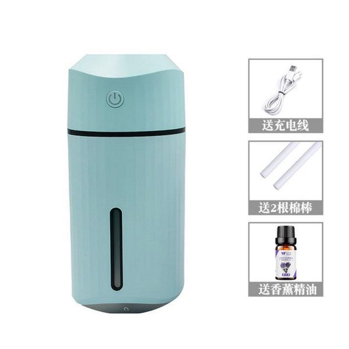 차량용 무선 충전식 조명 보습 휴대용 미니가습기, K