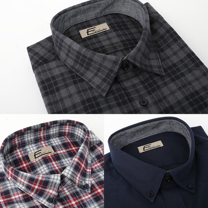 남자 셔츠 남방 겨울 가을 신상 체크 와이셔츠 빅사이즈 긴팔 준레귤러핏 일반핏 남성용 드레스셔츠 최저가 한정판매 선물 - 투데이밈