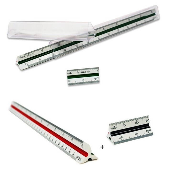 산키스 삼각스케일 자 10cm 15cm 30cm, 1개, 삼각스케일-30cm