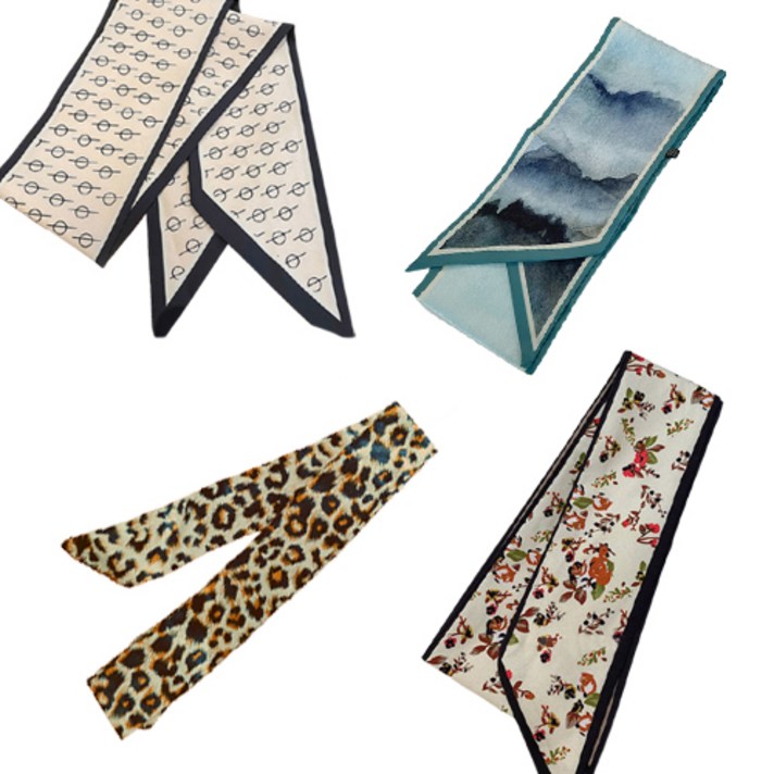 니즈백 미니 쁘띠 트윌리 스카프 4개 세트 B