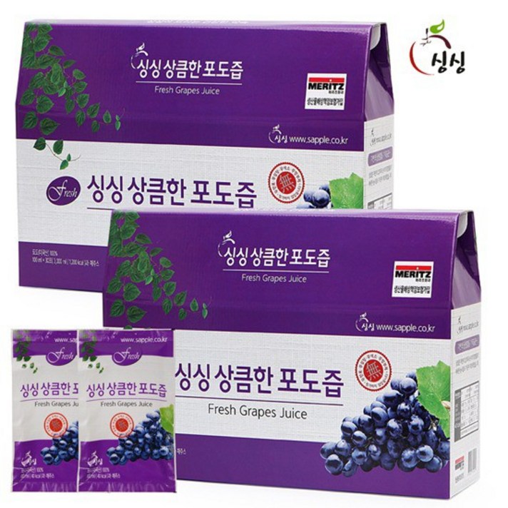 싱싱 상큼한 포도즙, 100ml, 60개