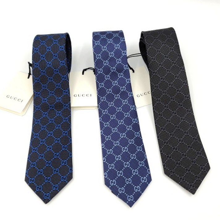 구찌 GG패턴 실크 넥타이