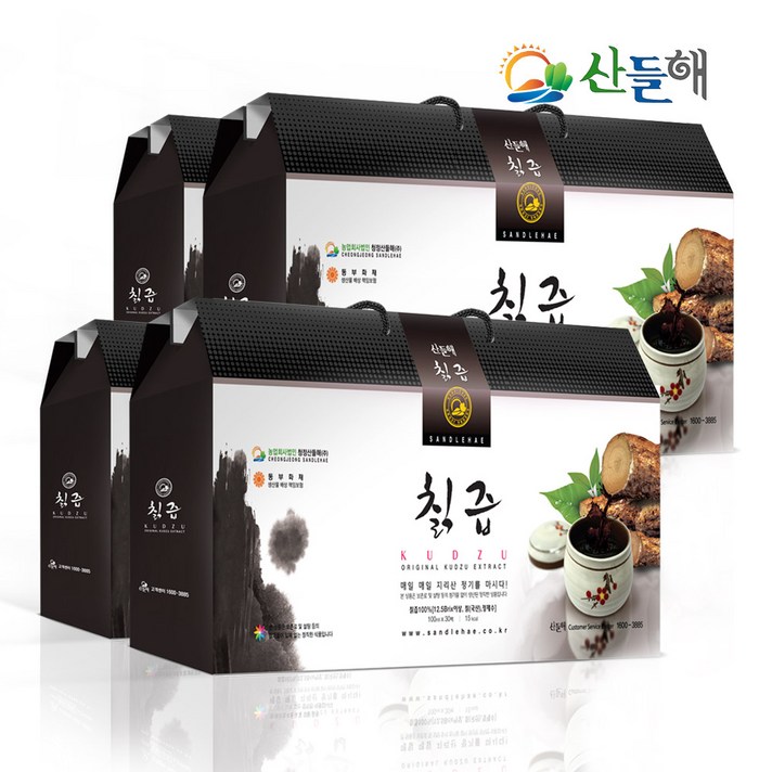 산들해 지리산 생칡즙 야생칡 2배원액, 120팩, 100ml, 100ml