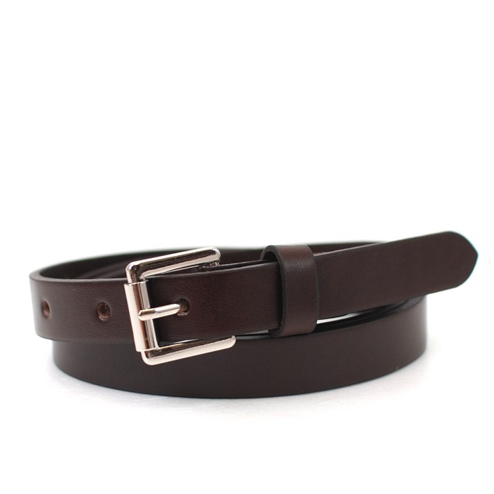 닐슨 여성용 슬림형 가죽 벨트 롤러볼 실버 (NO.WC010) 브라운