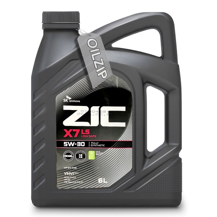 지크 X7 LS 5W30 C2 C3 6리터 API SP 합성 가솔린 디젤 겸용 엔진오일, 1개, 지크 X7 LS 5W30 C2C3 6리터, 5w30 지크 X7 LS 5W30 C2 C3 6리터 API SP 합성 가솔린 디젤 겸용 엔진오일, 1개, 지크 X7 LS 5W30 C2C3 6리터, 5w30