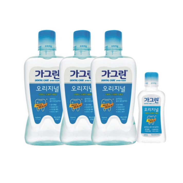 가그린 오리지널750ml X 3개+250ml X 1개, 오리지널750ml X 3개+250ml:1개