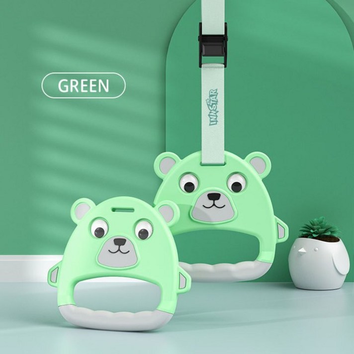 INNSTAR 체조 반지 미끄럼 방지 훈련 피트니스 반지 홈 실내 수평 바 풀업 스트레칭 크로스 핏, [04] Green, 녹색