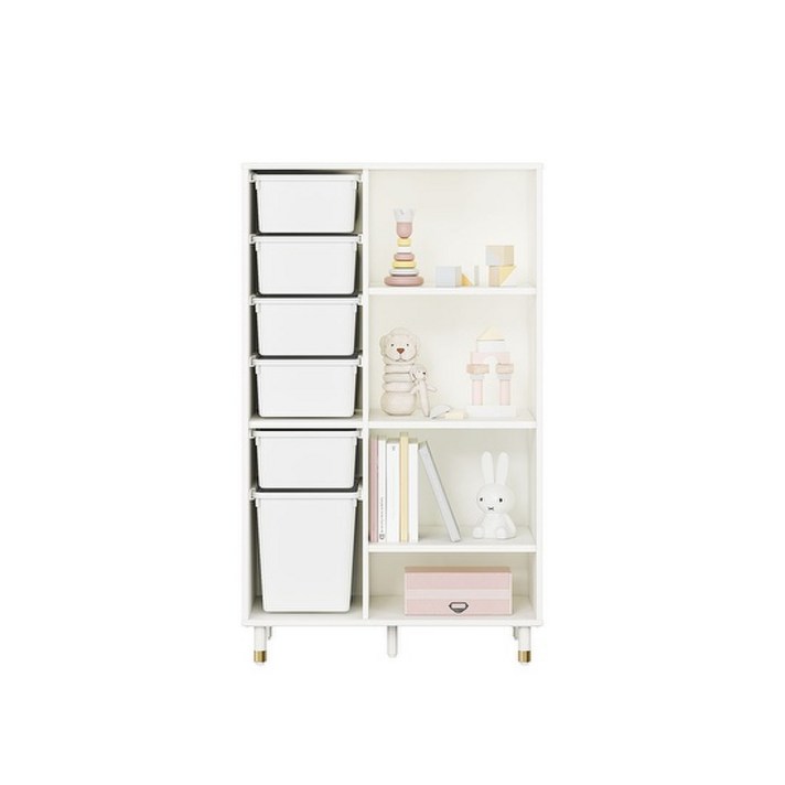 한샘 보나 박스 선반장 80cm (다리), 컬러:파우더핑크(C)