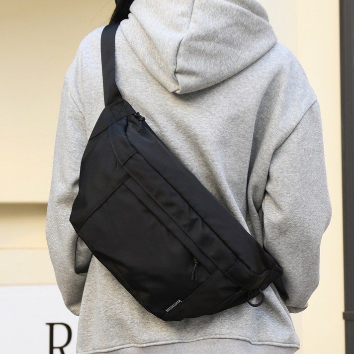 [담앤드솜 자이언트 힙색] 빅 사이즈 힙백 힙쌕 허리 어깨 쌕 색 백 방수 스포츠 운동 핸드폰 대형 남자 여자 여성 남성 가방 메신저 크로스 슬링백 물병 큰 여행 해외 여행용 등산