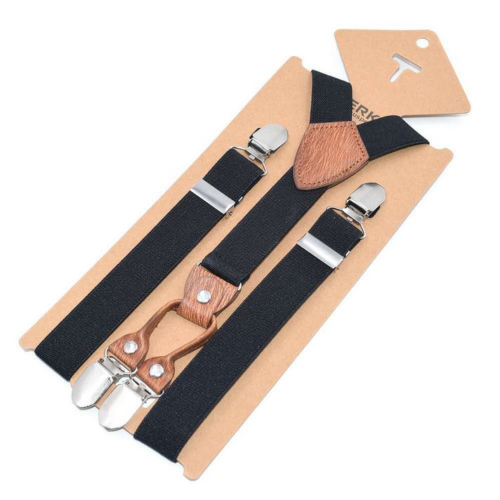 파파스 Y형 아동멜빵 어린이멜빵(블랙)