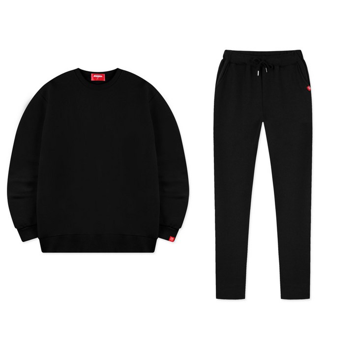 디몽스 MTM일자 기모 맨투맨 트레이닝 상하의 세트 DUA_0001