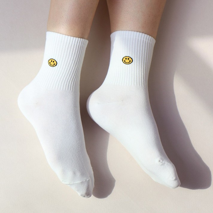 미모양 여성 학생 교복 면 흰양말 10켤레
