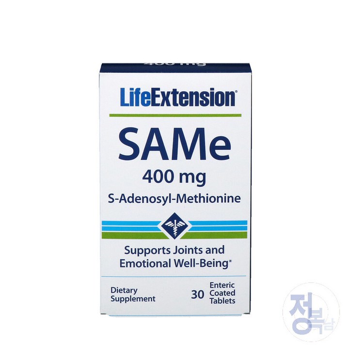 라이프 익스텐션 Life Extension S-Adenosyl-Methionine S-아데노실메티오닌 400mg 30개입, 3개묶음(10%할인), 1개