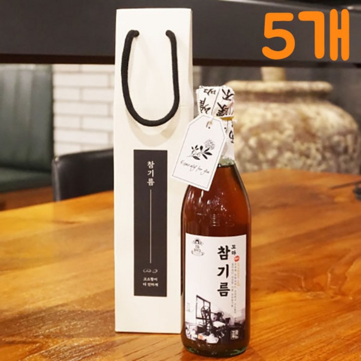 식탁위의 행복 꼬마참기름 350ml 5개