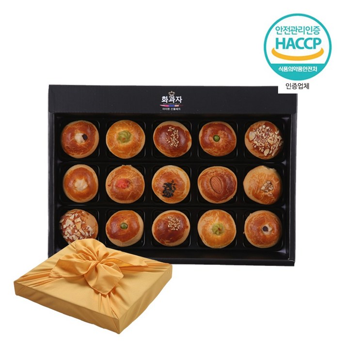 IONE 만쥬15구 선물세트 화과자 답례품 단체선물 간식 명절선물세트 백앙금빵 다과 추석선물, 1box