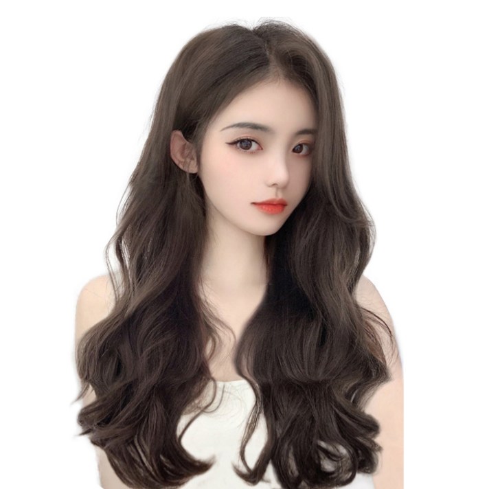  가발위드 붙임머리 엔디롱 웨이브 부분 가발 3피스 세트, 1세트, 네츄럴블랙50cm 