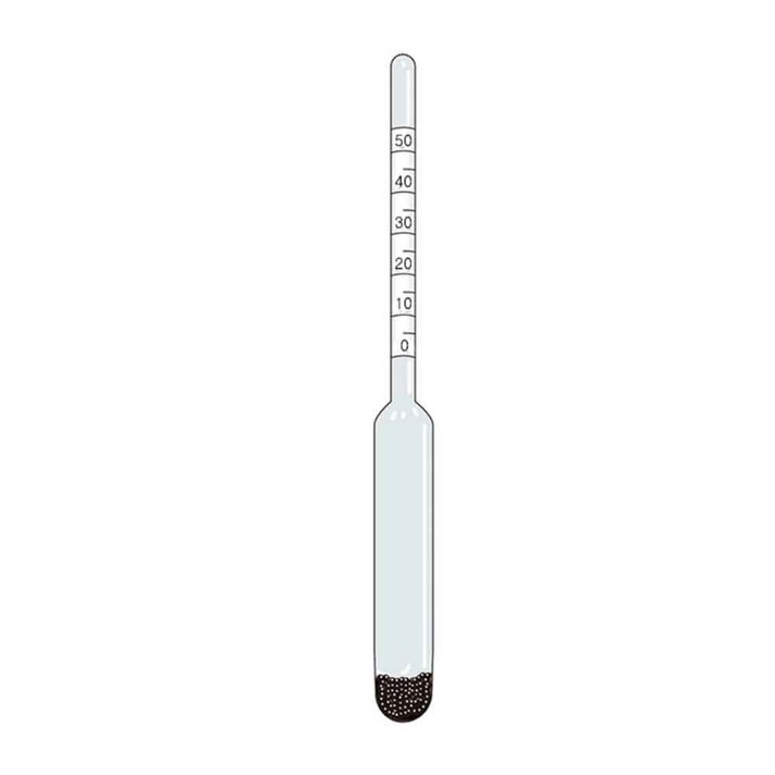 준계기 주정도 주정계 0-50% 비중계 농도 1% 알콜 측정 도수 유리 알코올