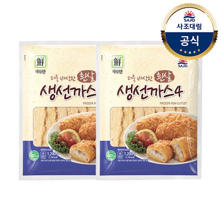 [사조대림] [대림냉동]흰살생선까스4 1 200g X2개, 상세 설명 참조