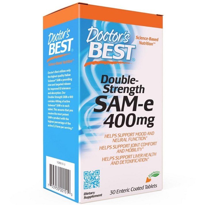 Doctors Best 닥터스베스트 더블스트렝스 SAM e Double Strength SAMe 400mg 30정