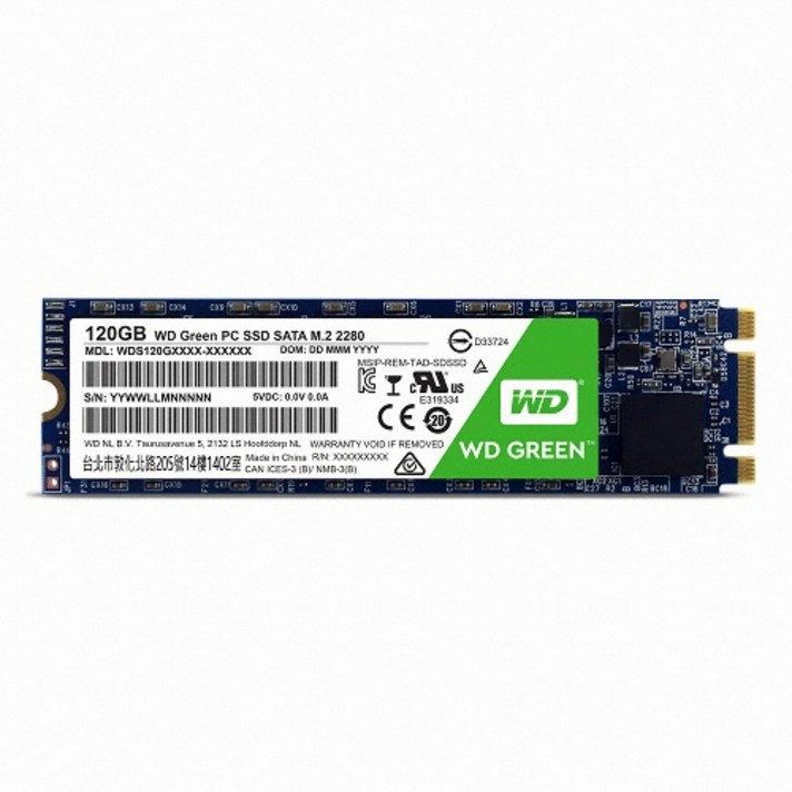 웨스턴디지털 정품 WD Green M.2 2280 120GB TLC