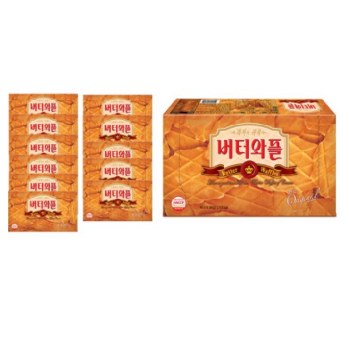 크라운제과 버터와플, 237g, 84개