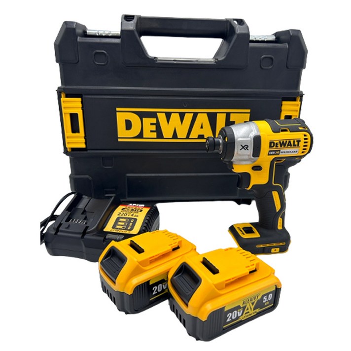 디월트 충전 임팩트 드릴 드라이버 DCF887 디월트호환 5A 배터리세트, 본체+5.0A배터리2개+충전기+케이스