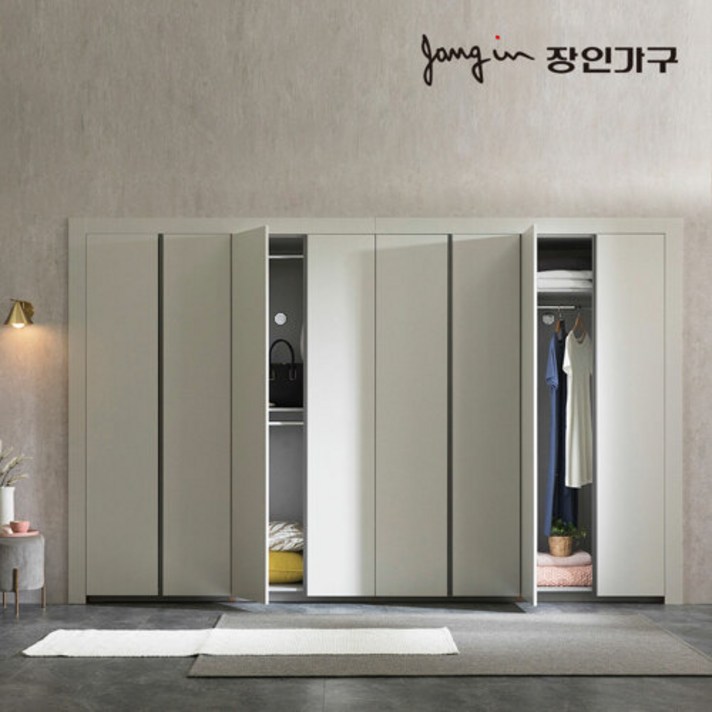  장인가구 단테 슬림 붙박이장 300cm, 선택완료 