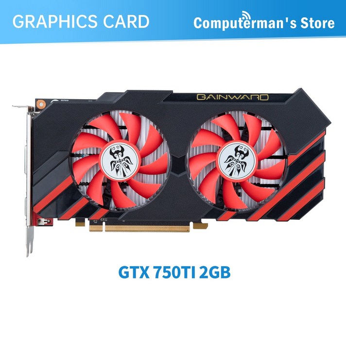 그래픽 카드 GTX 750 TI 2GB 650 960 1030 1050 4GB 1660 SUPER S RTX 2060 6GB RX560 비디오 GPU, GTX 750 2G TWO