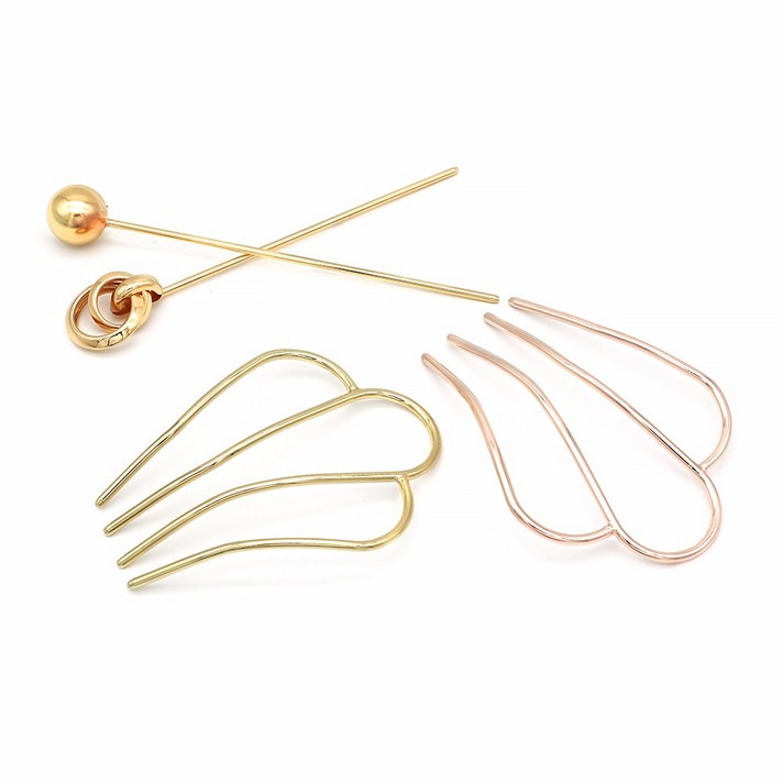 S2B2 메탈비녀 4종세트 올림머리 당고머리 똥머리