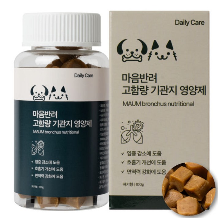 마음반려몰 고함량 기관지 강아지영양제 기침개선