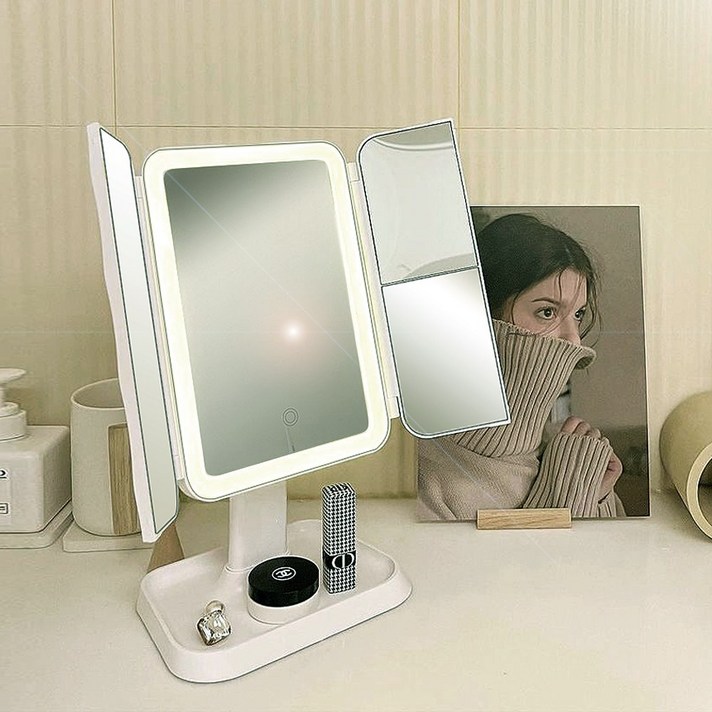 디하우트 LED거울 조명 확대 화장거울 탁상 메이크업 거울 20230616