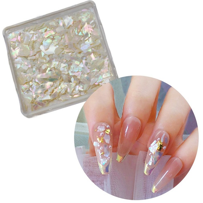 디심플 자개 조각 네일파츠 자개스티커