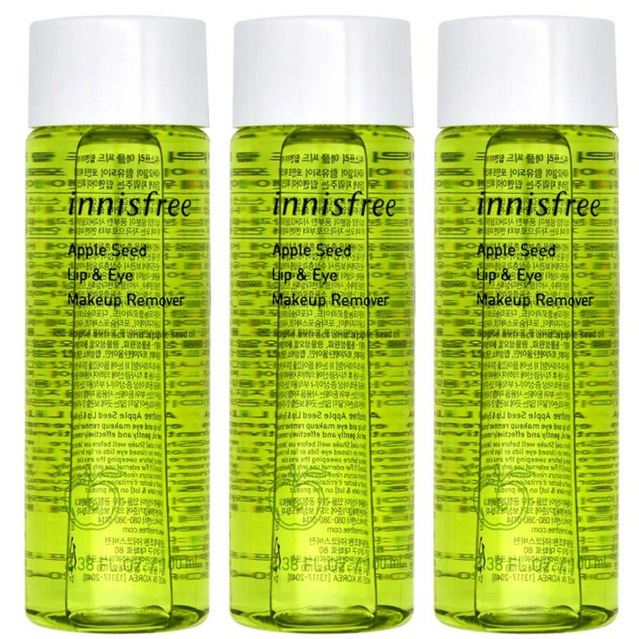 이니스프리 애플씨드 립앤아이 메이크업 리무버 3개, 100ml