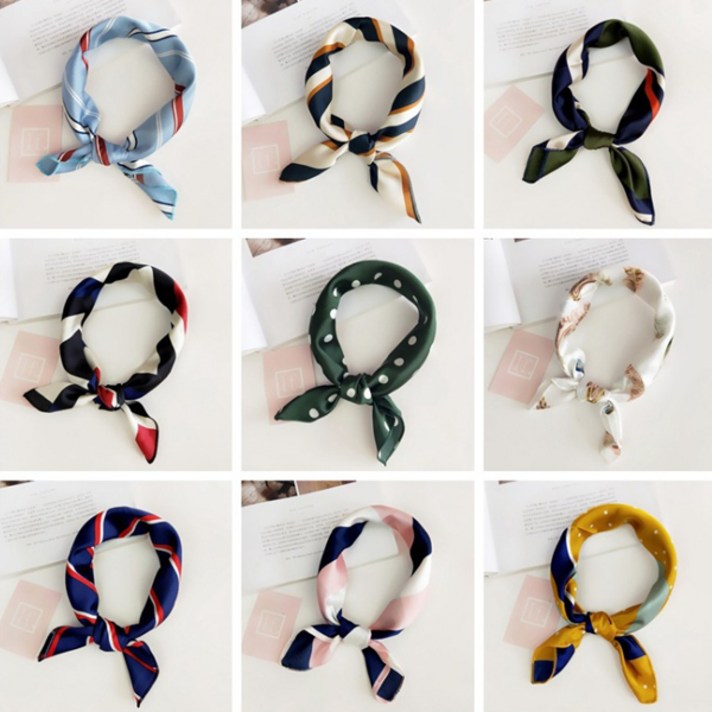 로에드 실크 쁘띠 4계절 스카프