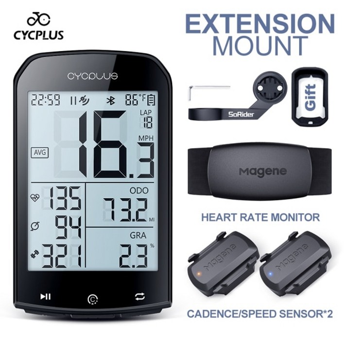 자전거 속도계 용품 악세사리 심박계 네비 전동킥보드 GPS 무선 CYCPLUS M1 자전거 컴퓨터 GPS 무선 주행 거리계 산악 자전거 도로 Cyclocomputer 속도계, M1 S1 E 그룹
