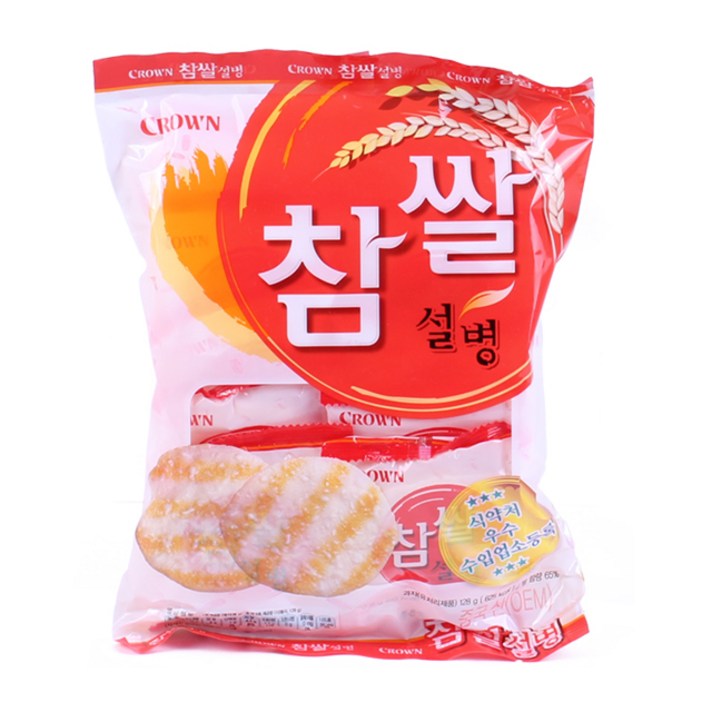 크라운 참쌀설병, 128g, 4개