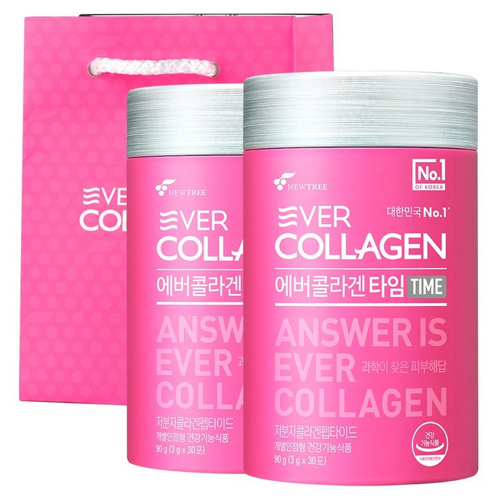 에버콜라겐 타임(1개월)+미니쇼핑백, 30포, 2박스