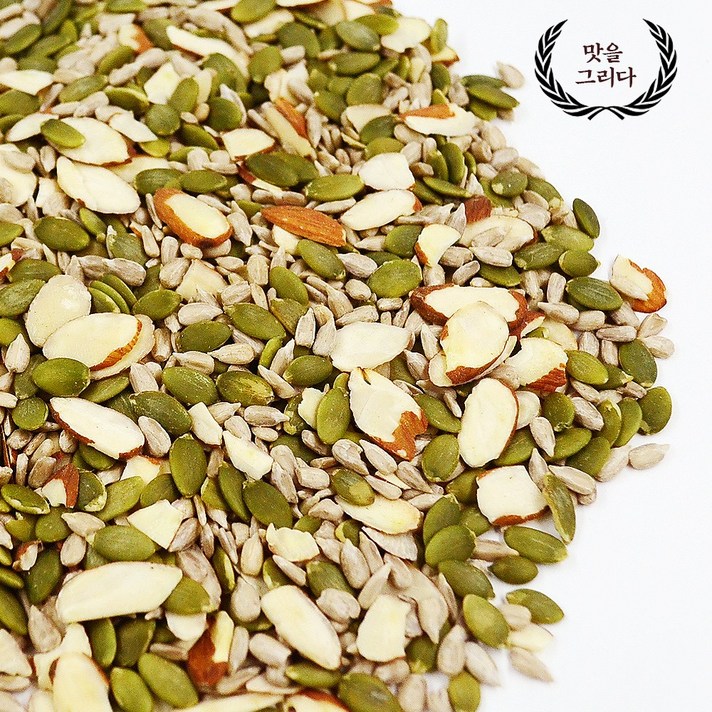 맛을 그리다 씨드믹스 2kg 호박씨 해바라기씨 아몬드슬라이스, 1봉