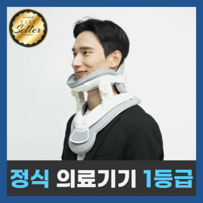 와이즈모먼트 목견인기 목 견인치료기 교정기 넥서포터 목보호대, 1개