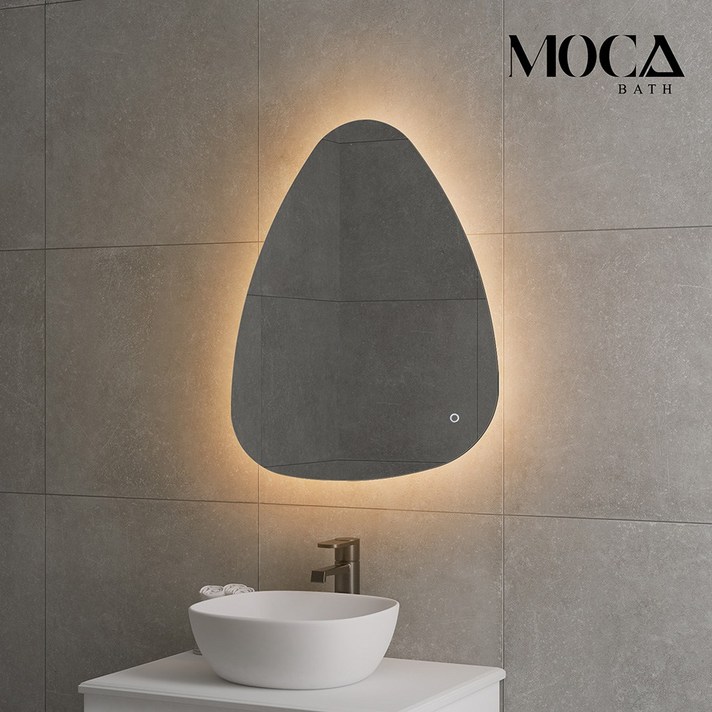 모카바스 망고 LED 조명 거울 3색 밝기조절, 단품 모카바스 망고 LED 조명 거울 3색 밝기조절, 단품